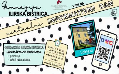 Virtualni informativni dan Gimnazije Ilirska Bistrica